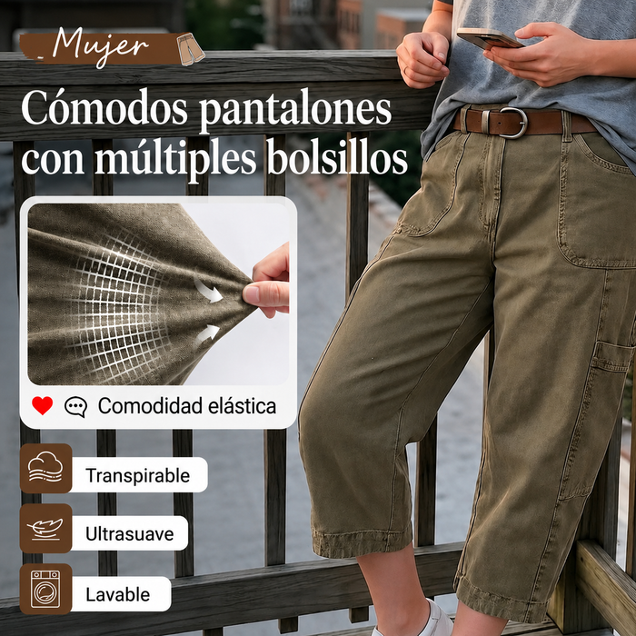 Cómodos pantalones con bolsillos