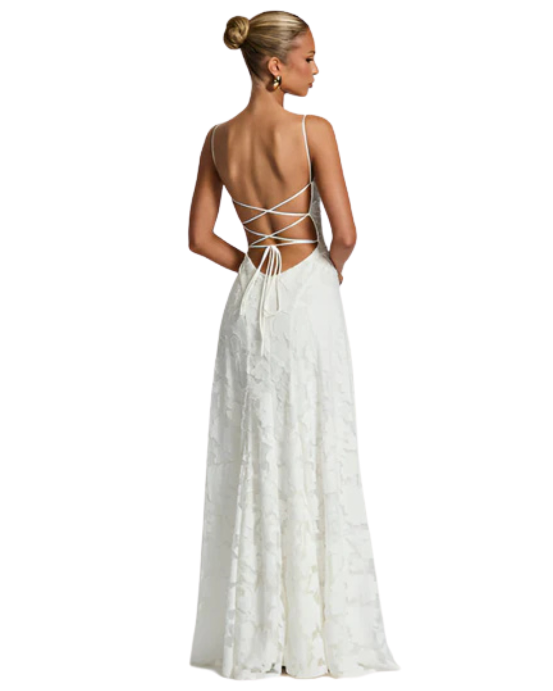 Francisa | Spitzenkorsett-Vestido maxi