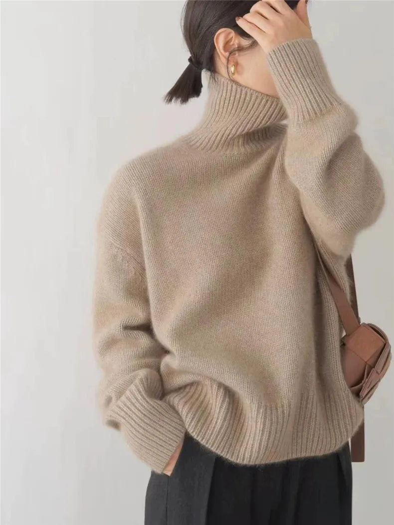 ISABELA™ | Suéter cuello alto cachemira