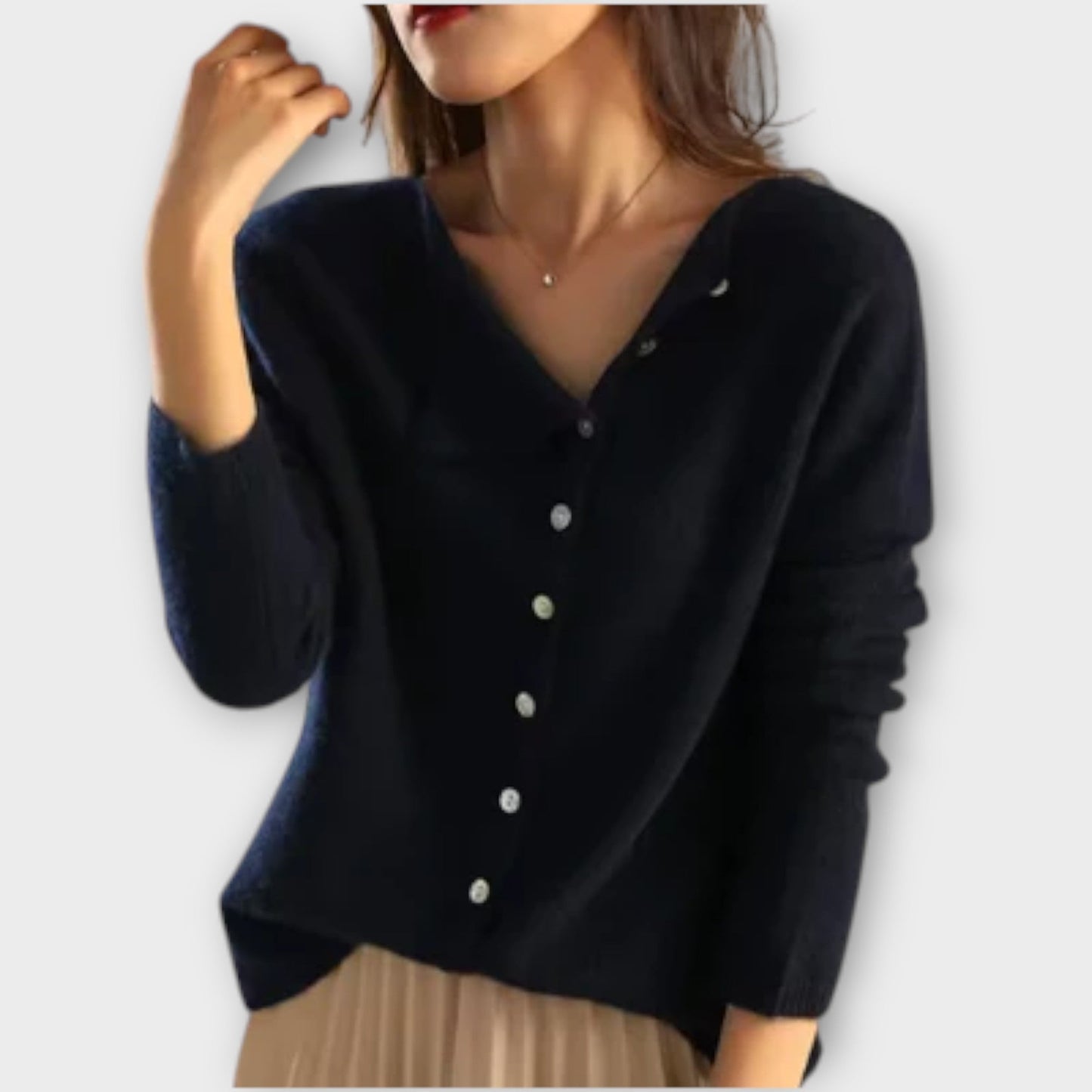 Paige™ | Cardigan elegante de punto asimétrico