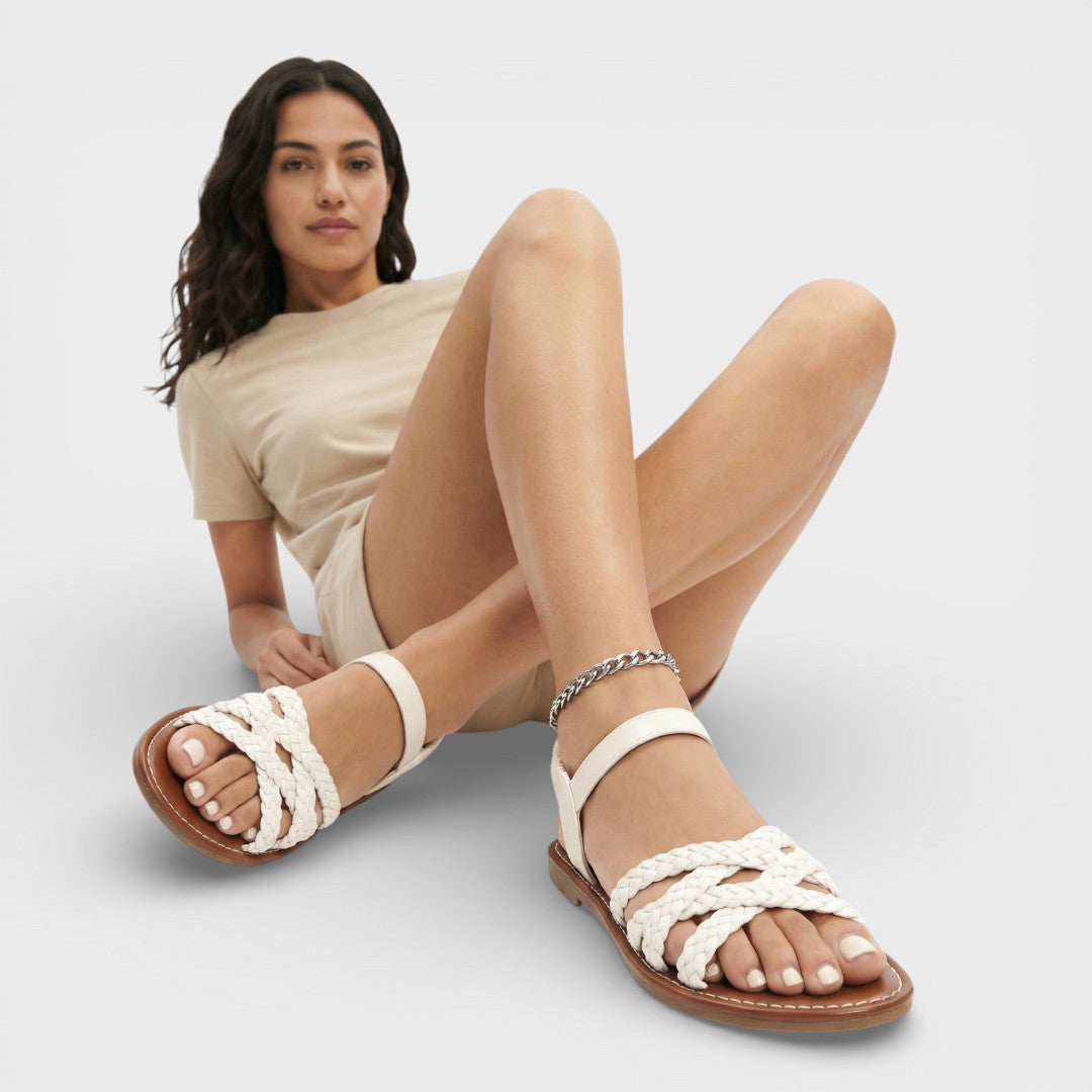 ALEJANDRA – Sandali bassi da donna con cinturini romani