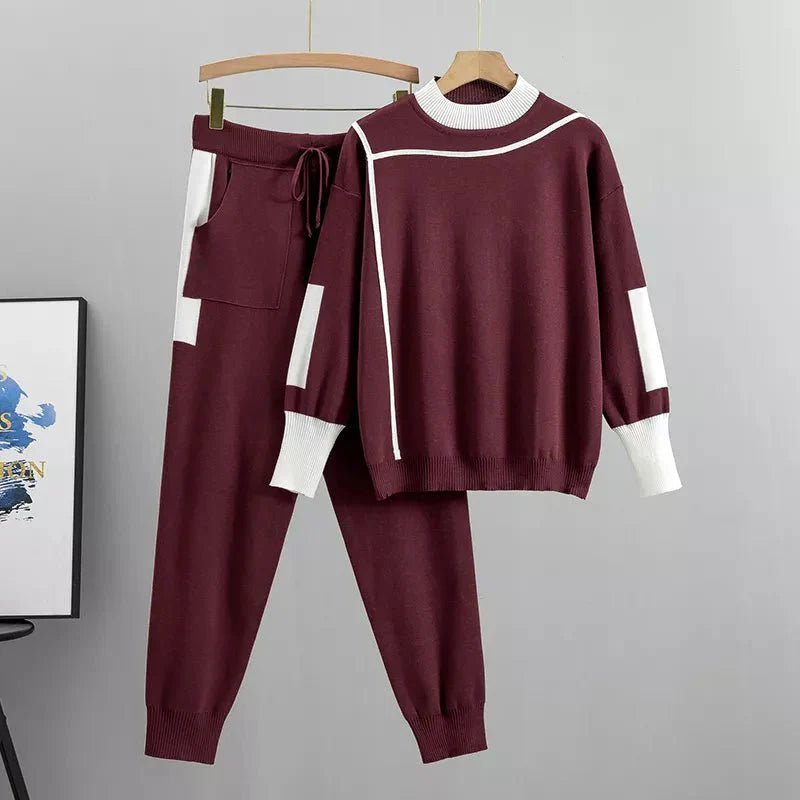 VALERIA – Completo sportivo taglia grande con maglione e pantaloni