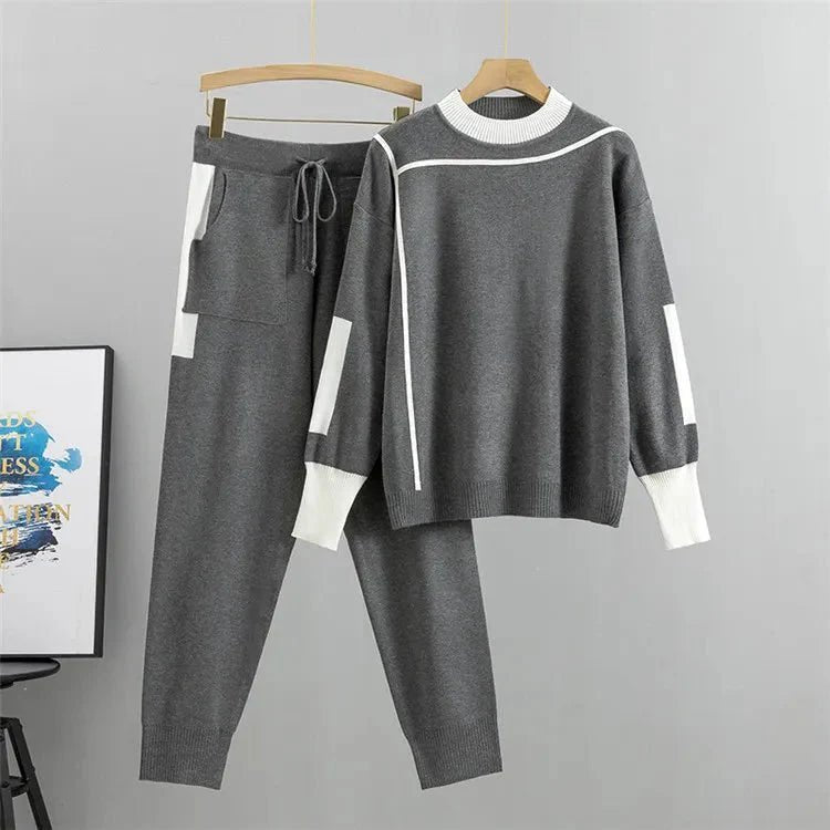 VALERIA – Completo sportivo taglia grande con maglione e pantaloni