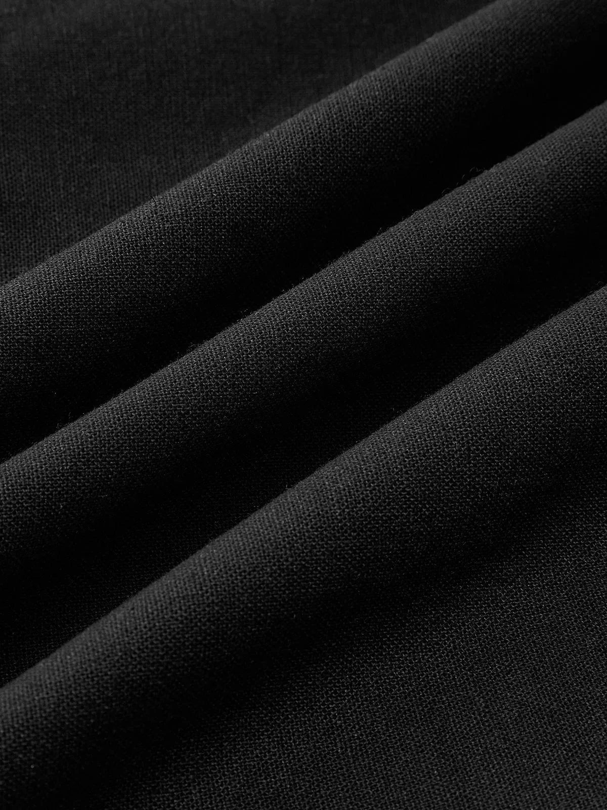 Vestido largo de mujer con cuello cuadrado y bolsillos integrados