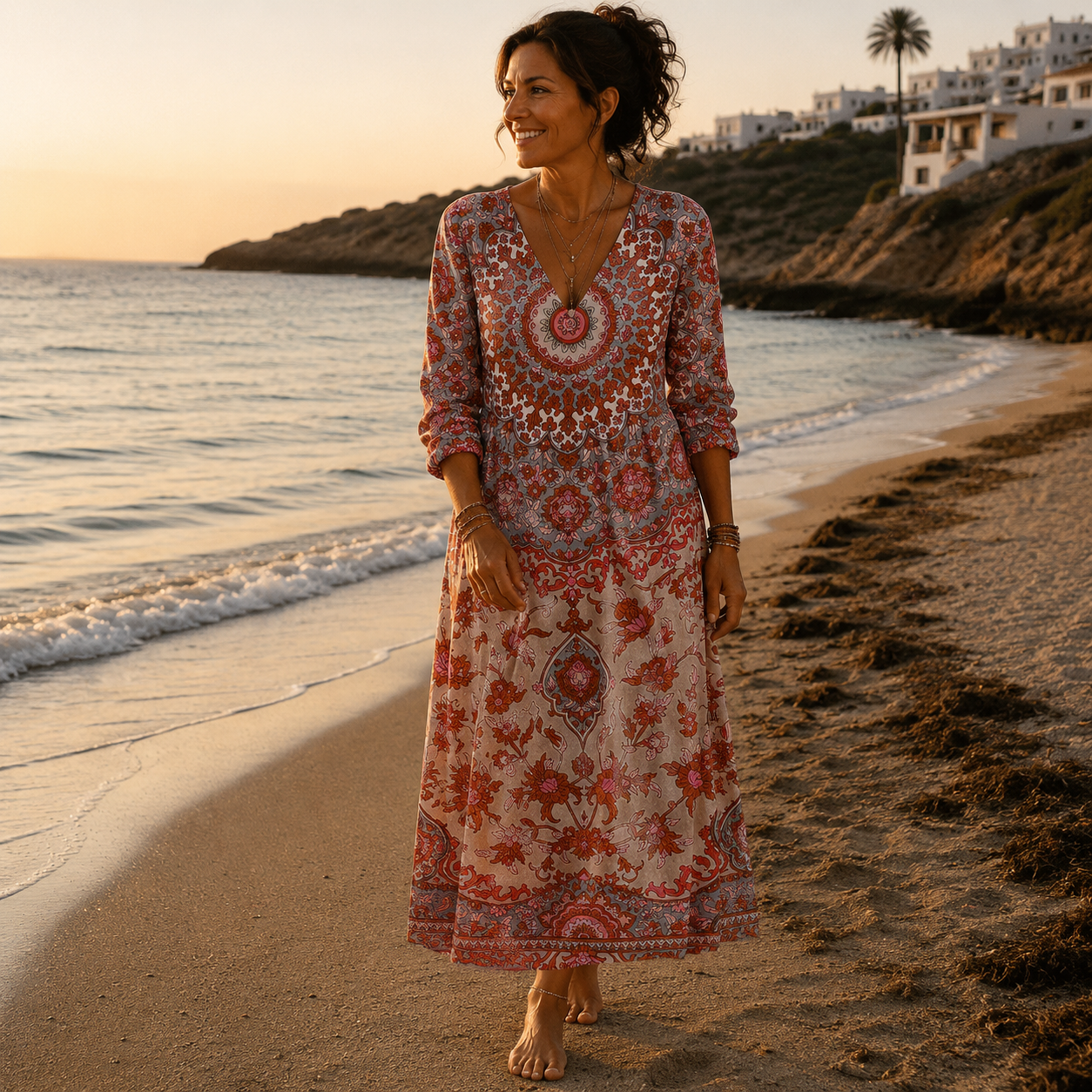 VALERIA™ | Vestido Esencia Bohemia y Elegancia Mediterránea