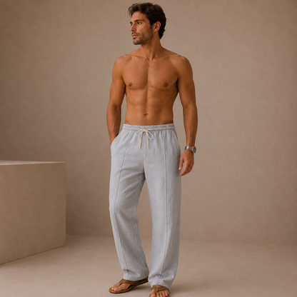 Pantalones elegantes de algodón para el verano