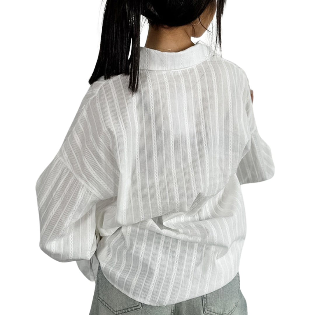 EMMA™ | Blusa con botones y Bindemanschetten