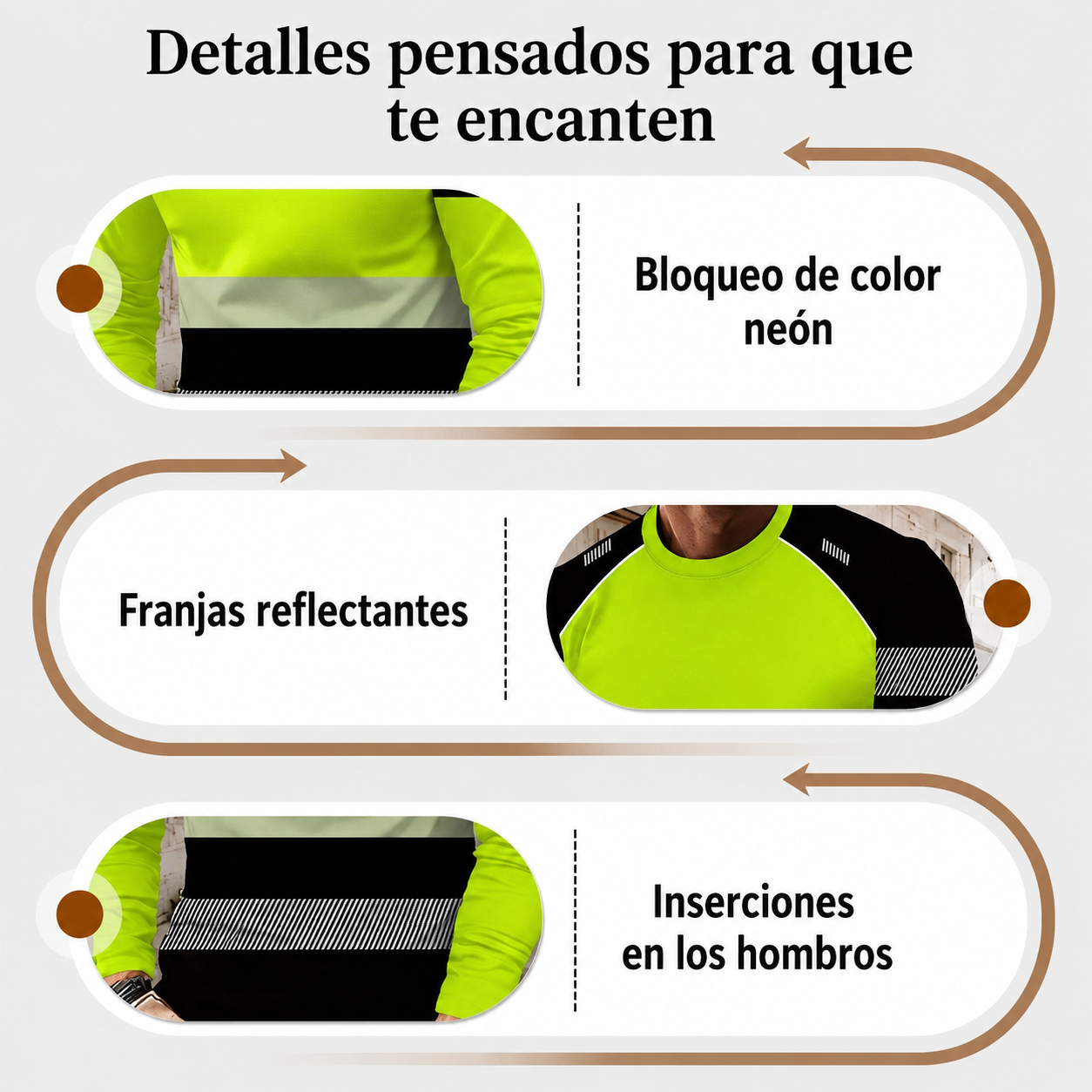 Camiseta deportiva de manga larga para hombre