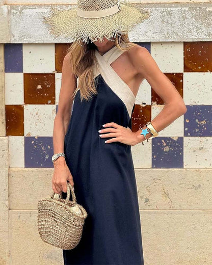 Sienna™ | Vestido elegante con espalda abierta y escote halter