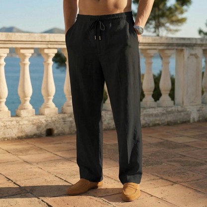 Pantalones de playa elegantes de lino