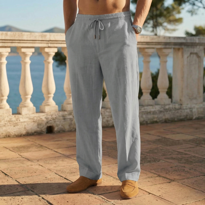 Pantalones de playa elegantes de lino