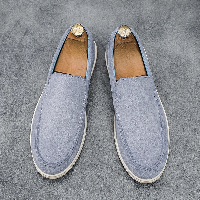 Mocasines elegantes de ante para hombre
