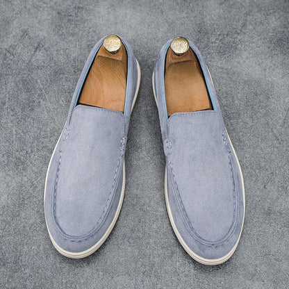 Mocasines elegantes de ante para hombre