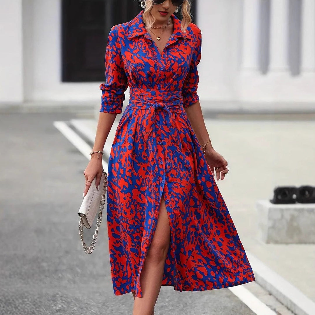 PILI™  | Vestido estampado entallado