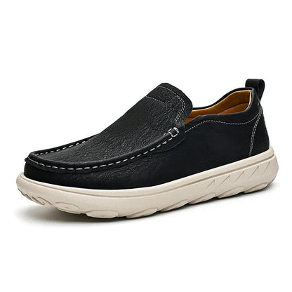 Zapatos cómodos de cuero sin cordones