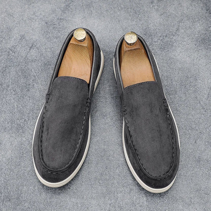 Mocasines elegantes de ante para hombre