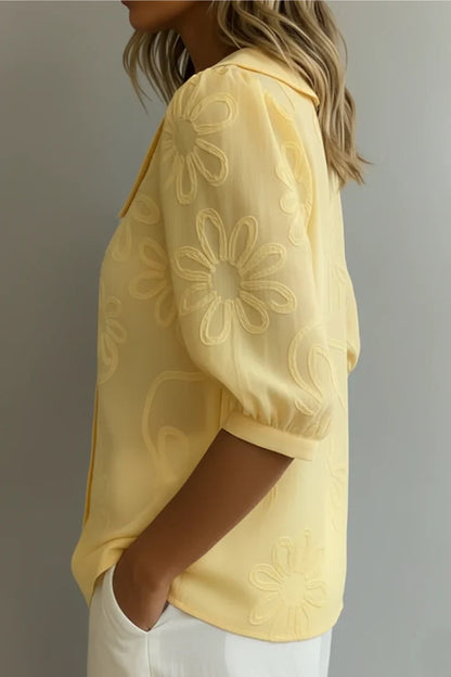 Bianca | Blusa floral bordada