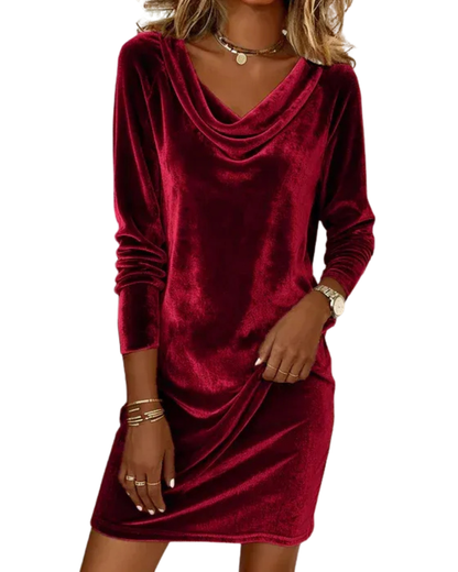 FREYA™ | Vestido de terciopelo de corte holgado