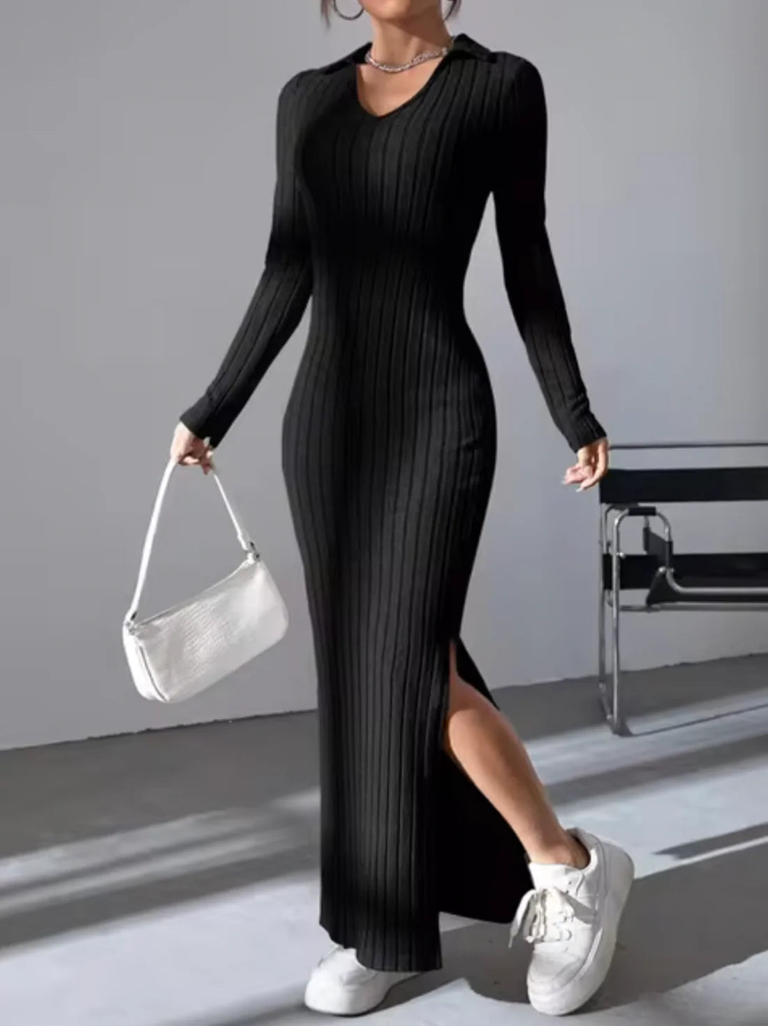 MAYA™ | Vestido largo de punto