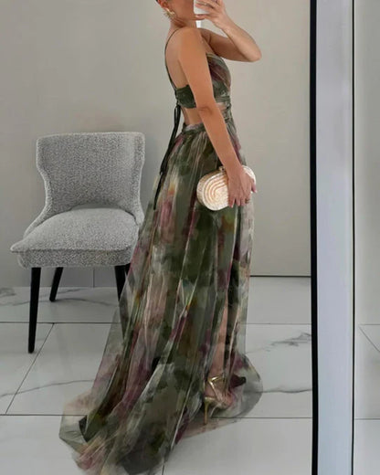 Slim | Vestido largo con estampado floral elegante