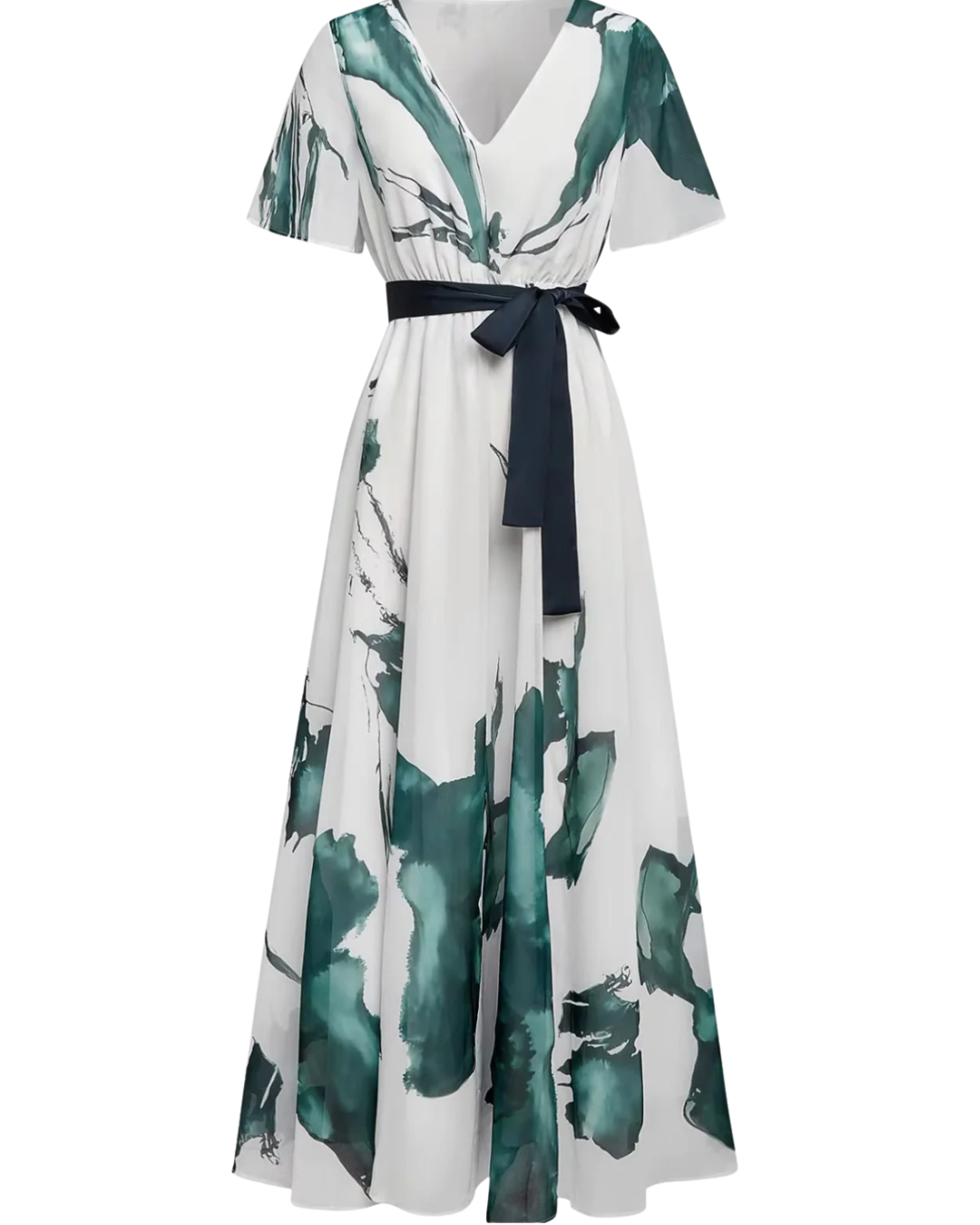 Nayla™ | Vestido largo con estampado acuarela