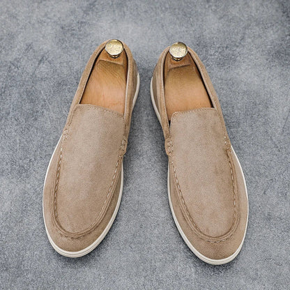 Mocasines elegantes de ante para hombre