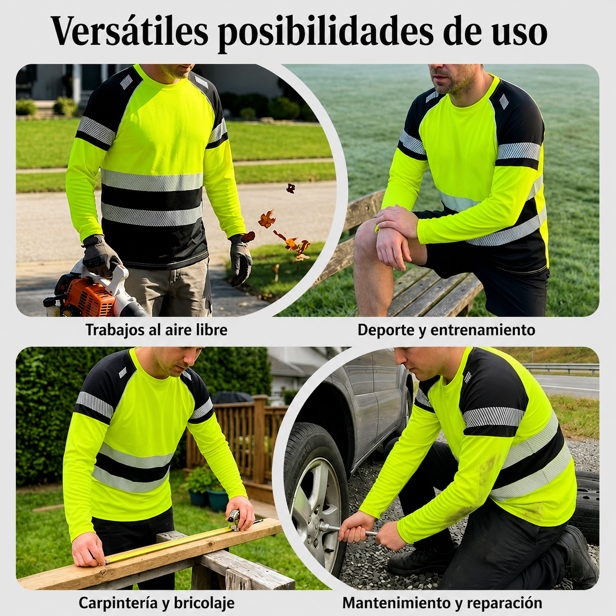 Camiseta deportiva de manga larga para hombre