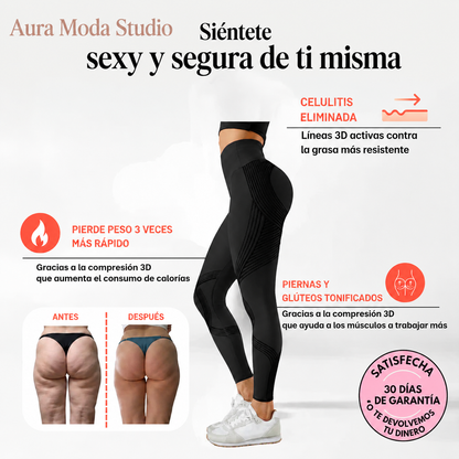 Leggings 3D Aura – Redefine tu silueta sin esfuerzo.