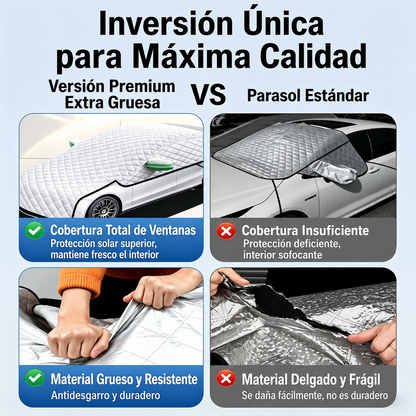 Funda parcial gruesa para coche – Protección contra el sol y la nieve