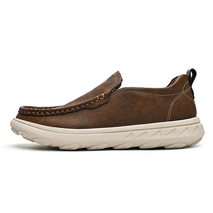 Zapatos cómodos de cuero sin cordones