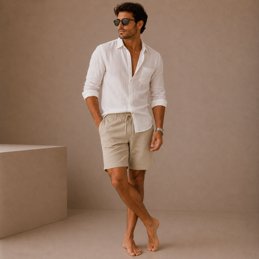 Pantalones cortos de verano de lino