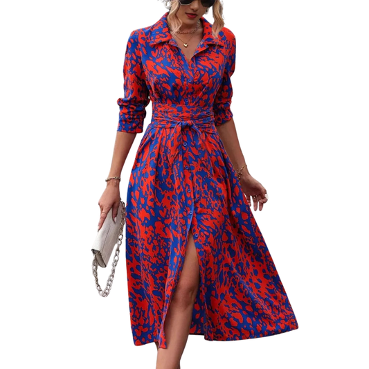 PILI™  | Vestido estampado entallado