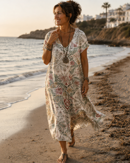 ISABELA™ | Vestido Bohemio Floral Costa