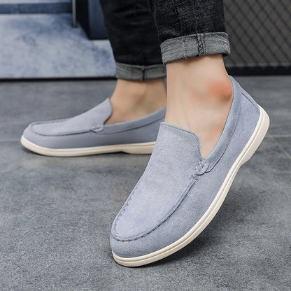 Mocasines elegantes de ante para hombre