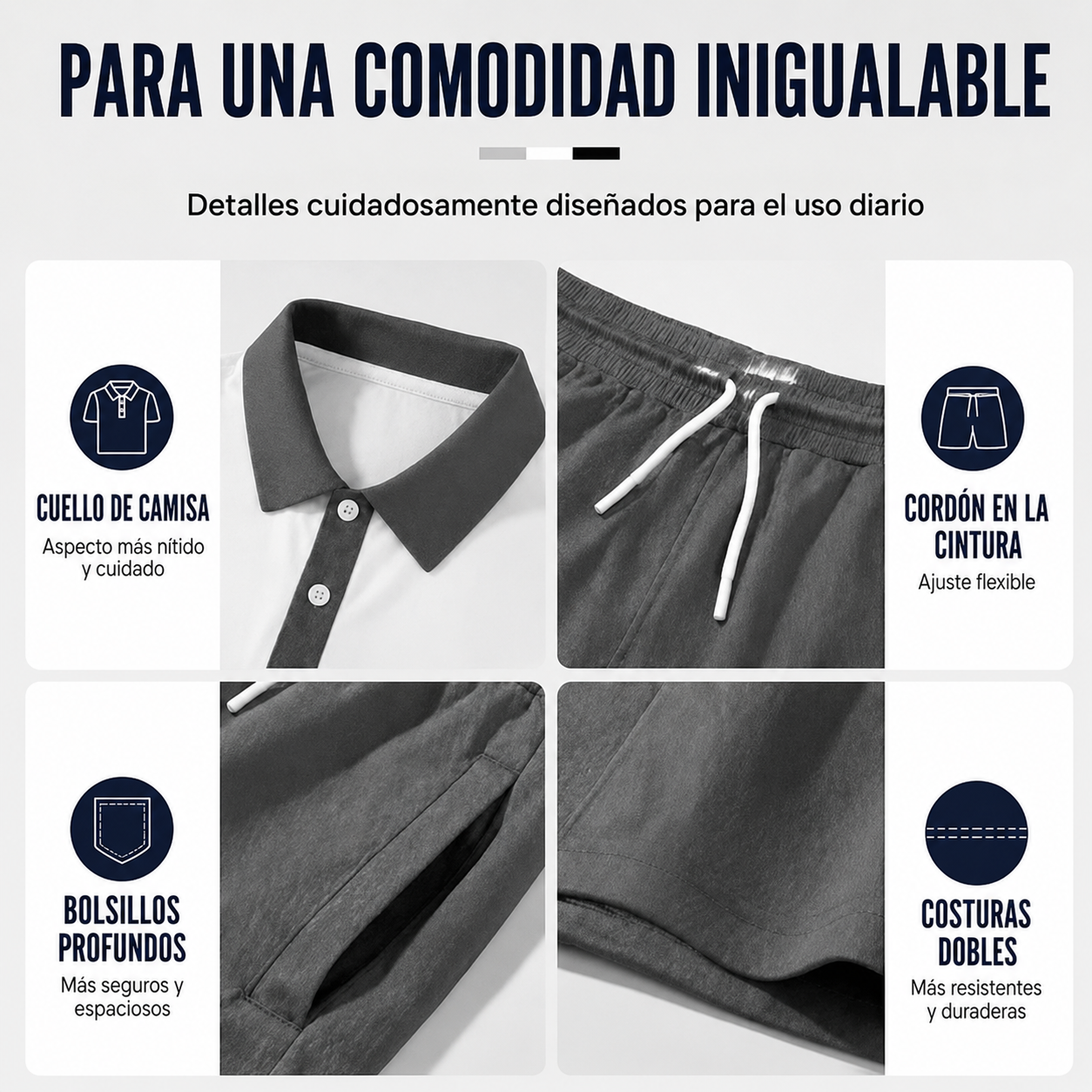 Conjunto de 2 piezas para hombre