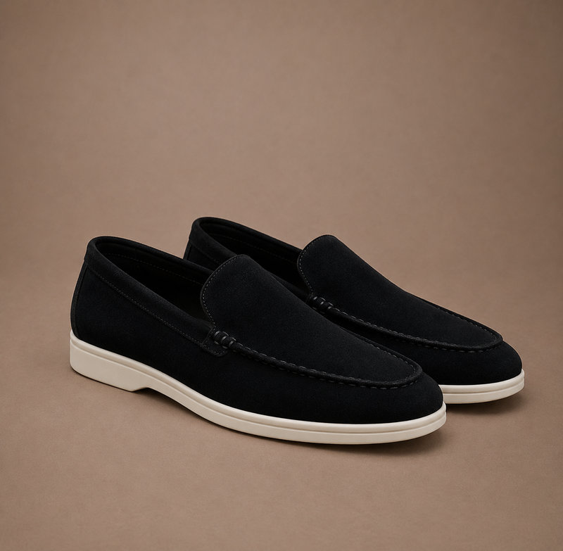 Elegantes mocasines de ante