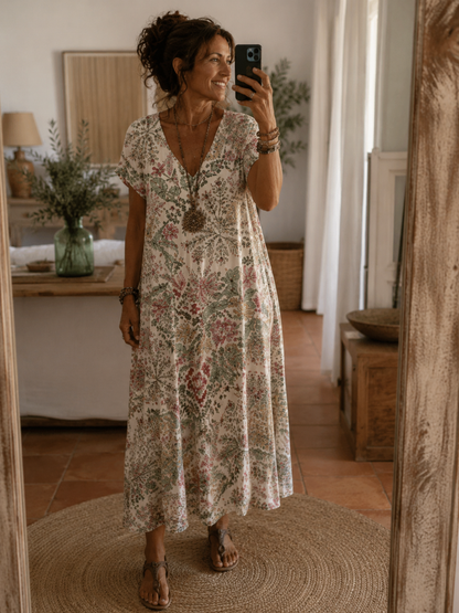 ISABELA™ | Vestido Bohemio Floral Costa