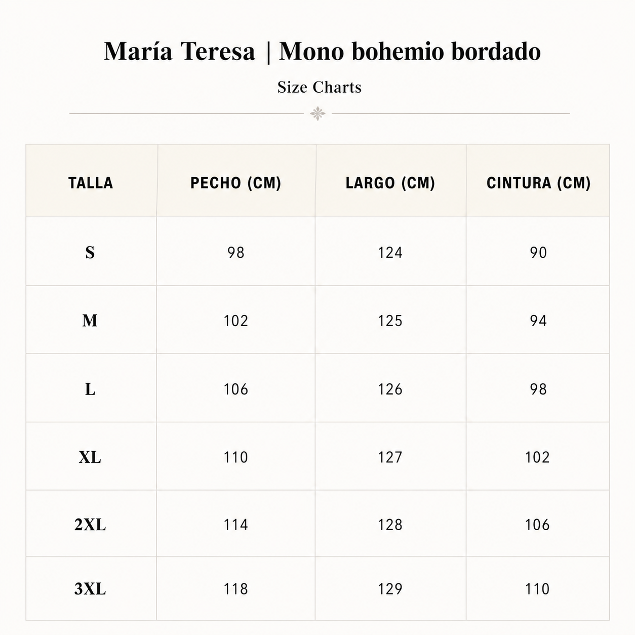 María Teresa | Mono bohemio bordado