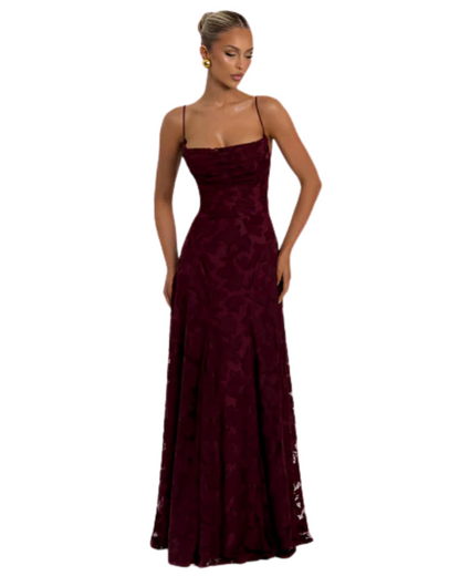 Francisa | Spitzenkorsett-Vestido maxi