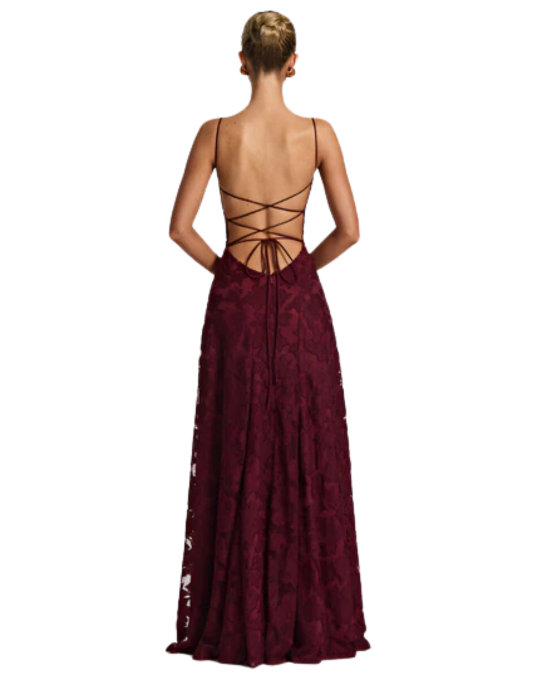 Francisa | Spitzenkorsett-Vestido maxi