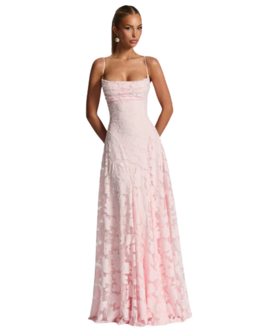 Francisa | Spitzenkorsett-Vestido maxi