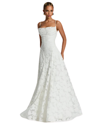 Francisa | Spitzenkorsett-Vestido maxi