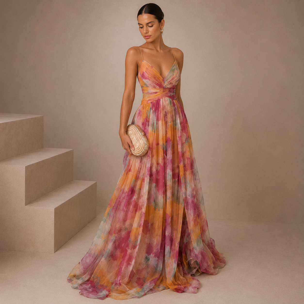 Giselle | Bezauberndes Vestido maxi con Blumenmuster