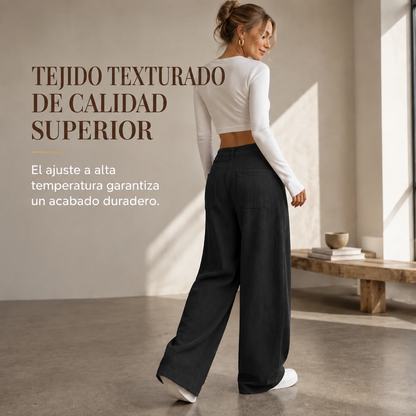Pantalón Mujer de Pana Pierna Ancha – Corte Relajado y Cómodo