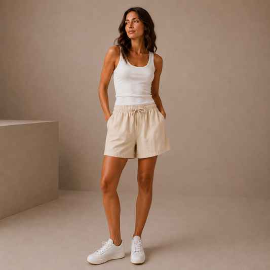 MARINA™ | Pantalones cortos de lino y algodón