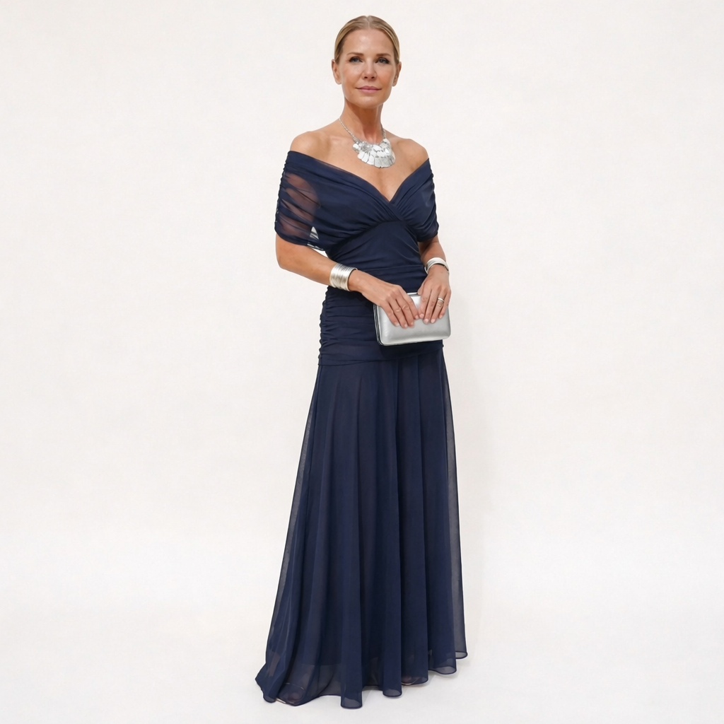 Velora™ | Vestido largo floral con escote en V