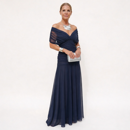 Velora™ | Vestido largo floral con escote en V