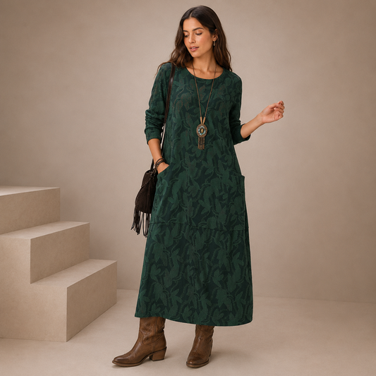 Madeleine | Elegante Winterkleid – warm & stilvoll
