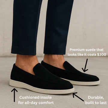 Elegantes mocasines de ante