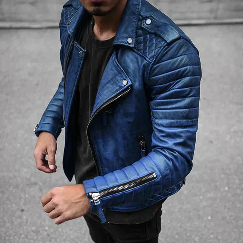 ROMÁN™ | Chaqueta biker de cuero elegante